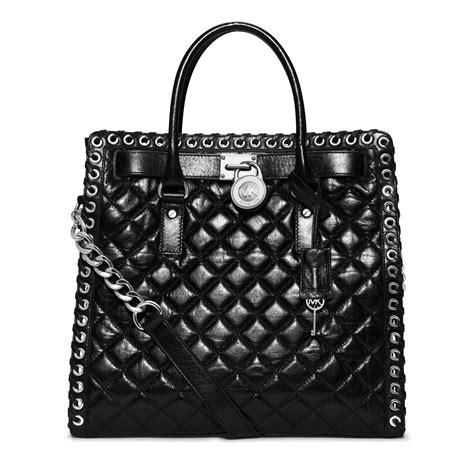 michael kors large quiltedlarge quilted hamilton purse|Michael Kors Hamilton large satchel.